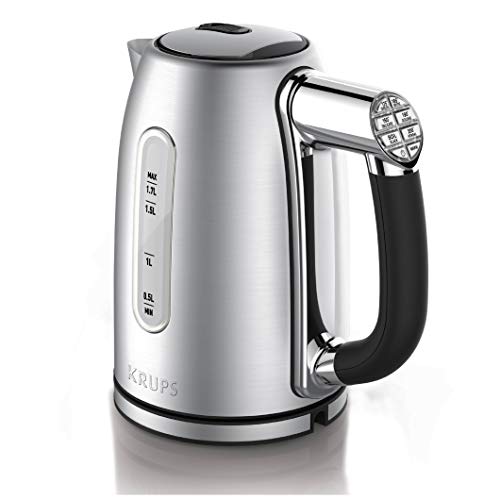 KRUPS BW710D51 Cool-touch Stainless Steel Double Wall Electric Kettle with Adjustable Temperature, 1.7-Liter, Silver, Only $30.00, You Save $19.99 (40%)