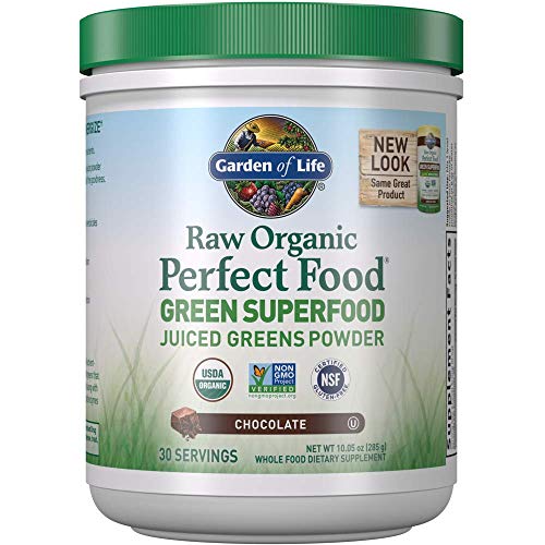 Garden of Life Raw Organic Perfect Food Green Superfood Juiced Greens Powder - Chocolate, 30 Servings (Packaging May Vary) $14.13