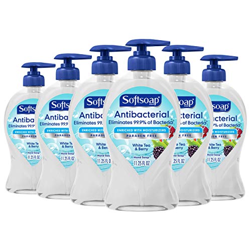 Softsoap Antibacterial Liquid Hand Soap, White Tea and Berry Fusion - 11.25 fluid ounce (6 Pack), Only $9.10