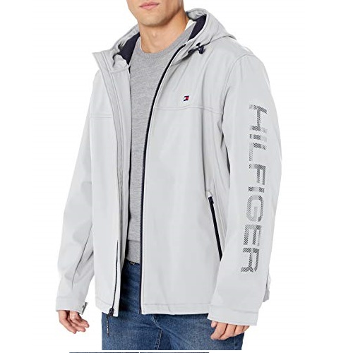 Tommy Hilfiger Men's Soft Shell Performance Hoody Logo Jacket, Only $36.50