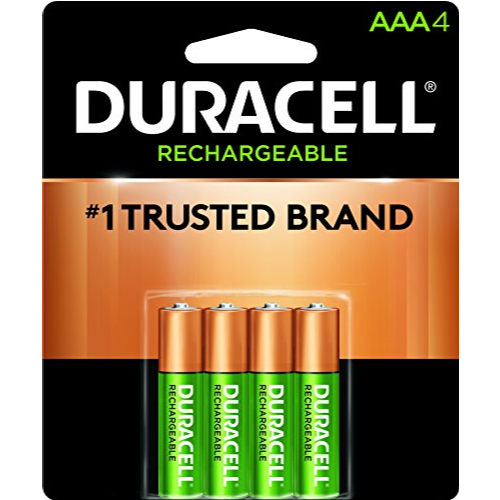 Duracell - Rechargeable AAA Batteries - long lasting, all-purpose Triple A battery for household and business - 4 count $4.63
