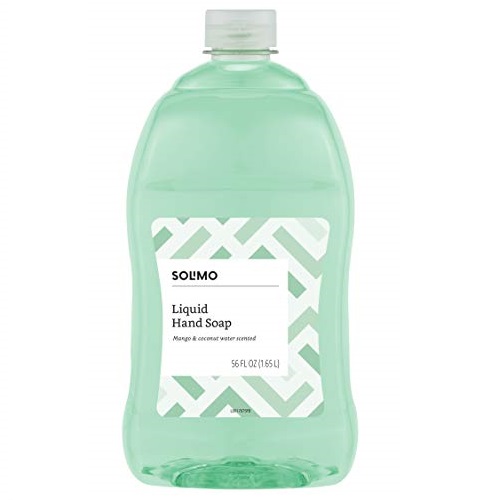 Amazon自有品牌！Solimo 大號補充裝的洗手液，芒果和椰子香型，56 oz，現僅售$5.95，免運費！
