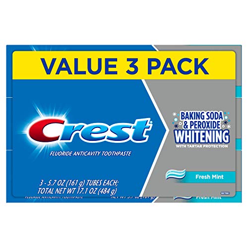 Crest Cavity & Tartar Protection Toothpaste, Whitening Baking Soda & Peroxide, 5.7 oz, Pack of 3, Only $3.74