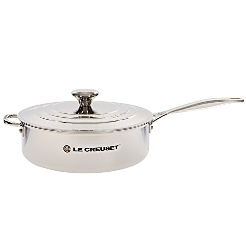 Le Creuset SSP5100-26 Tri-Ply Stainless Steel Saute Pan with Lid and Helper Handle, 4.5-Quart, Only $159.99, You Save $94.96 (37%)