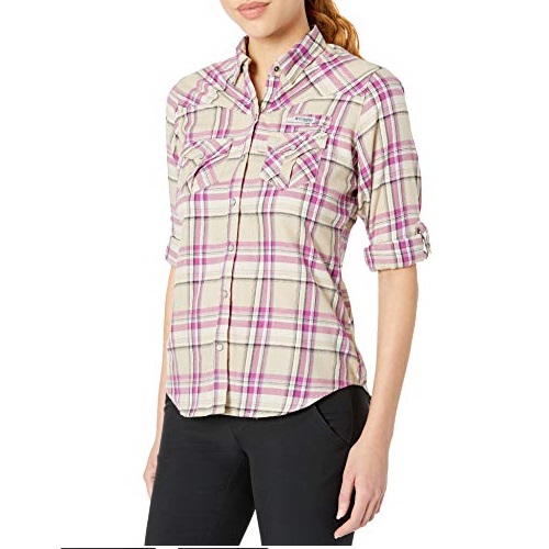 Columbia 哥伦比亚 Beadhead 速干 女式法兰绒衬衫，原价$70.00，现仅售$13.37