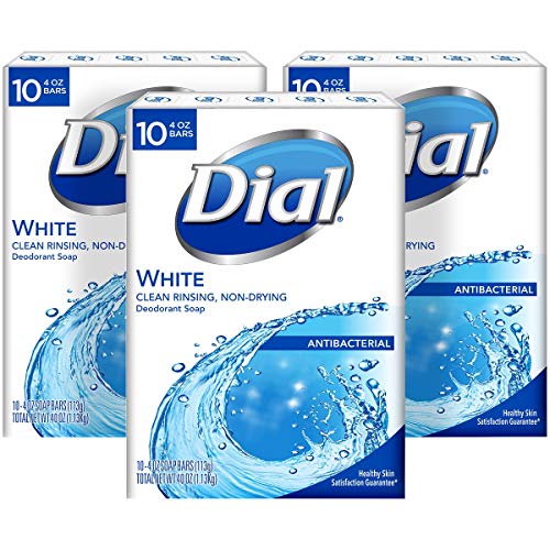 Dial Antibacterial Bar Soap, White, 30 Count, Only $14.98