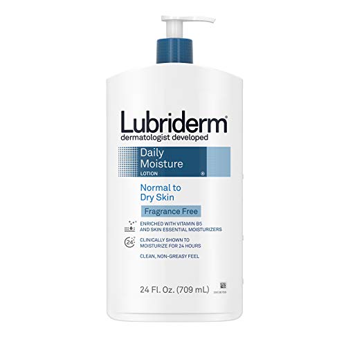 Lubriderm Daily Moisture Hydrating Unscented Body Lotion with Vitamin B5 for Normal to Dry Skin, Non-Greasy and Fragrance-Free Lotion. 24 fl. oz, Only $4.49