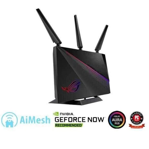 ASUS ROG (GT-AC2900) Dual-Band Wireless Gigabit Wi-Fi Gaming Router - GeForce Now Optimization with Triple-Level Game Acceleration, 4X LAN, 1X USB 3.0, 1X USB 2.0 Compatible with Aimesh, Only $91.00