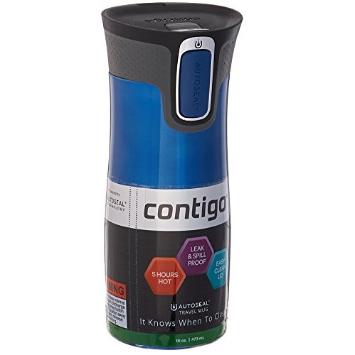 Contigo康迪克 16盎司不锈钢旅行保温水杯，现仅售 $11.22