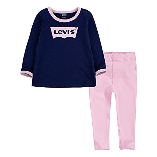 Levi's Baby Girls' Long Sleeve Top and Leggings 2-Piece Outfit Set $9.00