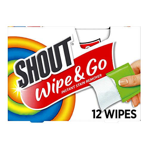 Shout Wipe and Go Instant Stain Remover, for On-the-Go Laundry Stains, 12 Count - Pack of 12 (144 Total Wipes) $11.63
