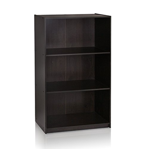 Furinno Basic 3-Tier Bookcase Storage Shelves, Espresso, Only $19.82