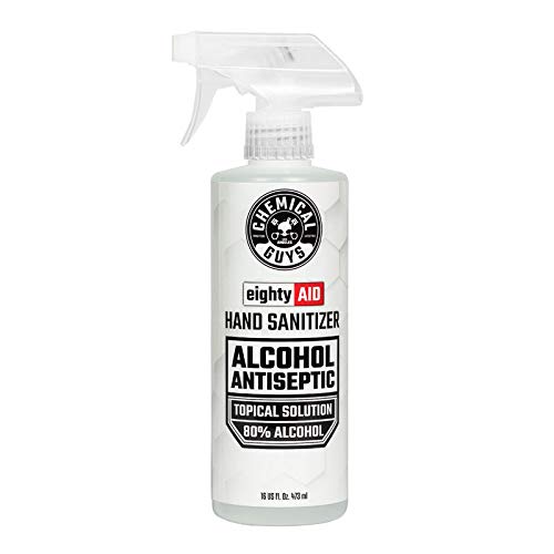 Chemical Guys HYG10016 Alcohol Antiseptic 80% Topical Solution Hand Sanitizer (16 oz), 16. Fluid_Ounces, only $3.99