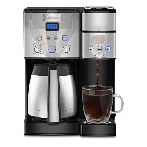 史低價！Cuisinart SS-20  10杯和Single-Serve 單杯二合一不鏽鋼咖啡機，帶不鏽鋼保溫咖啡壺，原價$229.95，現僅售$157.99，免運費