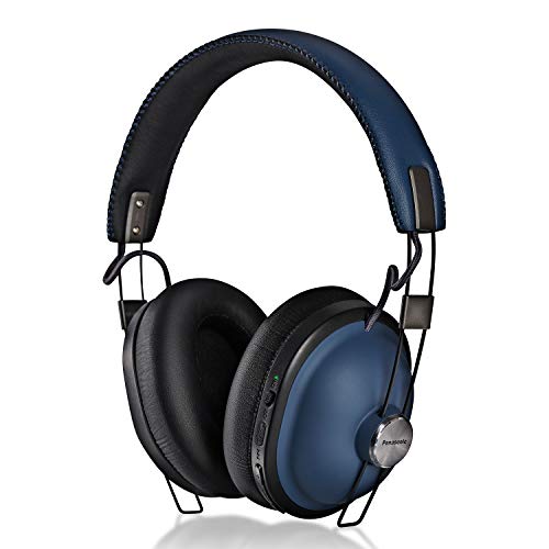 Panasonic Retro Noise Cancelling Bluetooth Wireless Headphone with Voice Assist, Microphone, Deep Bass Enhancer, 24 Hours Playback -RP-HTX90N-A (Indigo Navy), Only $$49.99