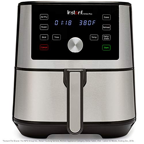 Instant Vortex Plus 6-in-1 Air Fryer, 6 Quart, 6 One-Touch Programs, Air Fry, Roast, Broil, Bake, Reheat, and Dehydrate, Only $89.95