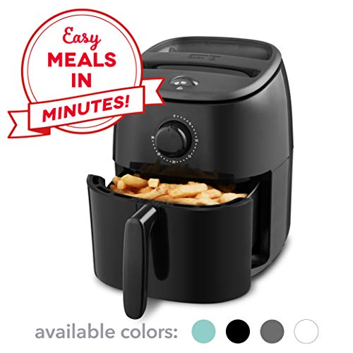 Dash DCAF200GBBK02 Tasti Crisp Electric Air Fryer + Oven Cooker with Temperature Control, Non Stick Fry Basket, Recipe Guide + Auto Shut Off Feature, 2.6Qt, Black, Only $49.25