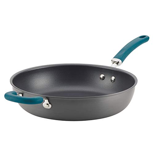 Rachael Ray 81130 Create Delicious Deep Hard Anodized Nonstick Frying Pan / Fry Pan / Hard Anodized Skillet  - 12.5 Inch, Gray, Only $25.19