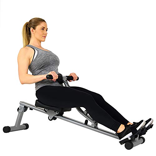 Sunny Health & Fitness SF-RW1205 12 Adjustable Resistance Rowing Machine Rower w/Digital Monitor, Only $84.99