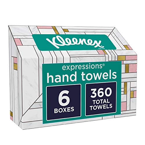 Kleenex Expressions Hand Towels, Single-Use Disposable Paper Towels, 6 Boxes, 60 Towels Per Box (360 Towels Total), Only $16.99