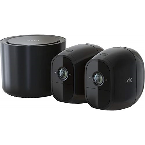 史低价！NetGear Arlo Pro 2 家庭安全摄像监控系统，包括2个室内外摄像头和一个基站，原价$400.00，现仅售$199.99，免运费