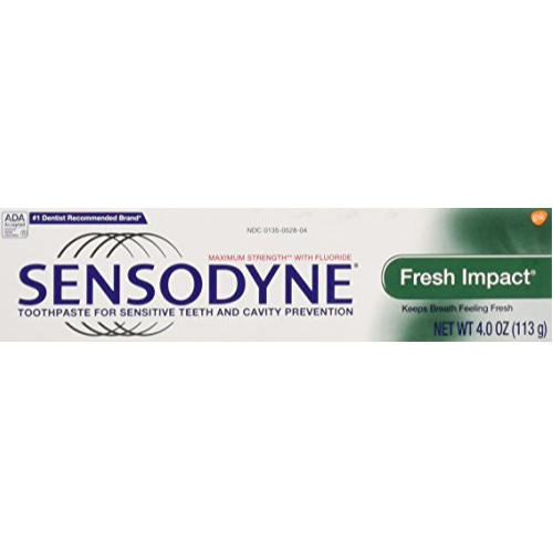 Sensodyne Sensodyne Fresh Impact Fluoride Toothpaste, Mint 4 Oz (Pack of 3) $17.37