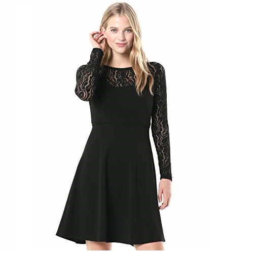 Tommy Hilfiger Women's Lace Sleeve Fit and Flare Dress, Only $33.86