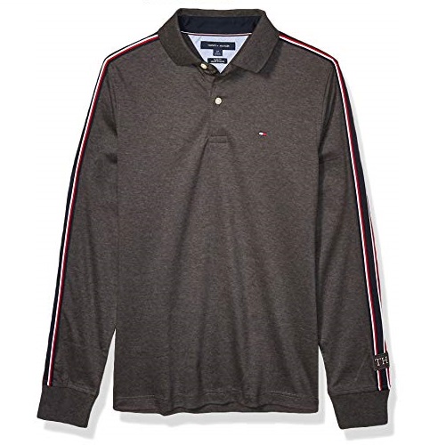 Tommy Hilfiger 湯米希爾費格 修身款 男式長袖POLO衫，原價$59.99，現僅售$19.72