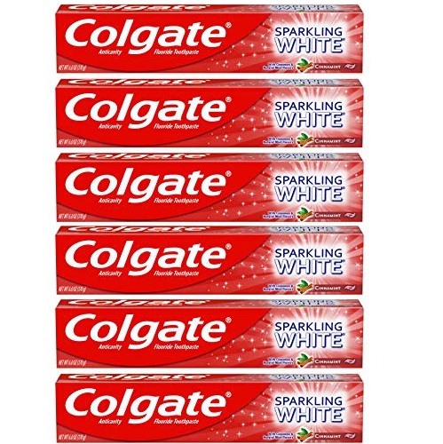 Colgate Sparkling White Whitening Toothpaste, Cinnamon - 6 ounce (6 Pack), Only $7.52