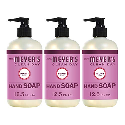 Mrs. Meyer's Clean Day Liquid Hand soap, Peony Scent, 12.5 Ounce Bottle (Pack of 3), Only $8.23