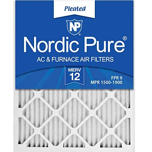 Nordic Pure 20x25x1M12-12 MERV 12 Pleated AC Furnace Air Filters, 12 PACK, 12 PACK, Only $69.69