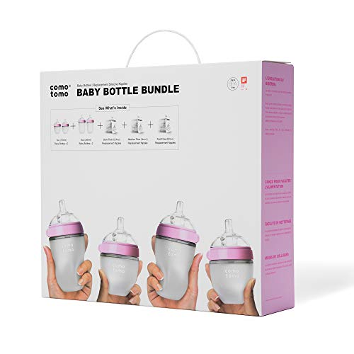Comotomo Baby Bottle Bundle, Pink, 1 Set, Only $49.91