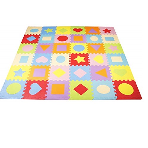BalanceFrom Kid's Puzzle Exercise Play Mat with EVA Foam Interlocking Tiles, Only $22.40