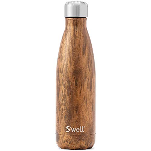 S'well Stainless Steel Water Bottle - 17 Fl Oz - Teakwood - Triple-Layered Vacuum-Insulated Containers Keeps Drinks Cold for 41 Hours and Hot for 18 - with No Condensation, Only $18.99