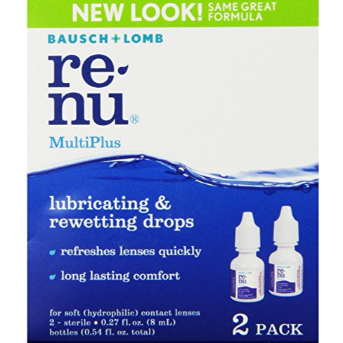 Bausch + Lomb ReNu MultiPlus Lubricating & Rewetting Drops, 0.27 Ounce Bottle Twinpack $5.95