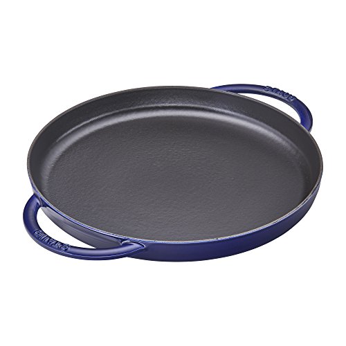 Staub Cast Iron 12-inch Round Double Handle Pure Griddle - Dark Blue, Only $99.99, You Save $90.00 (47%)