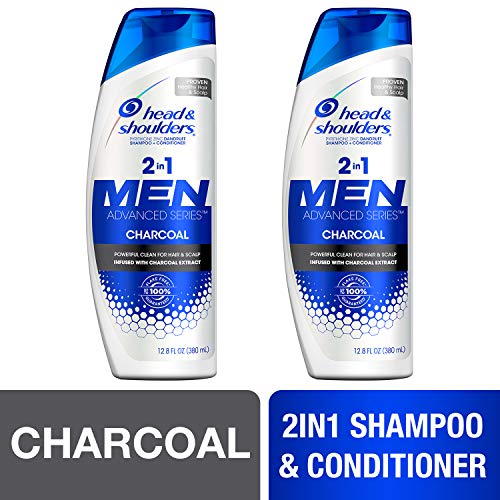 Head and Shoulders Shampoo and Conditioner 2 in 1, Anti Dandruff Treatment and Scalp Care, Charcoal for Men, 12.8 fl oz, Twin Pack, Only $8.23