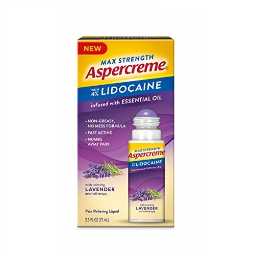 Aspercreme Essential Oils Lidocaine Pain Relief With Lavender, Roll-On No Mess Applicator, 2.5 oz, Only $7.99