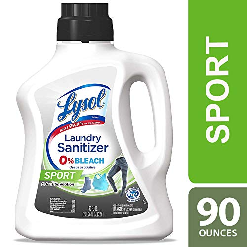 Lysol Laundry Sanitizer Additive, Sport, malodor control technology, bacteria-causing odor eliminator, 0% bleach laundry sanitizer, 90 Fl Oz, Only $9.47