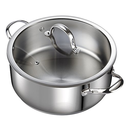 Cooks Standard 7-Quart Classic Stainless Steel Dutch Oven Casserole Stockpot with Lid, Only $31.87