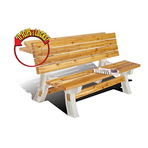 2x4basics 90110ONLMI 90110 Flip Top BenchTable, Patio Table, Sand, Only $49.08, You Save $59.87 (55%)