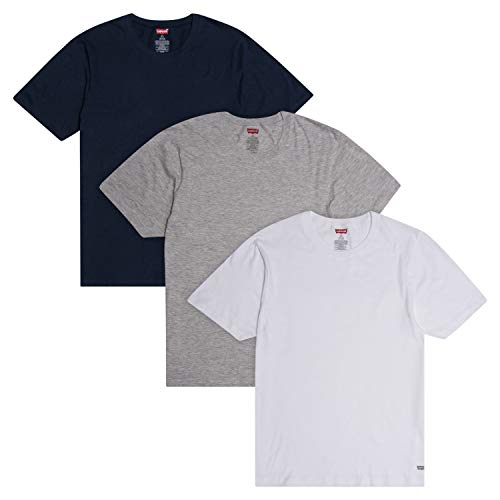 Levi's Men's Undershirts 3 Pack - Short Sleeve Cotton Crew Neck Tshirts for Men, Only $18.95