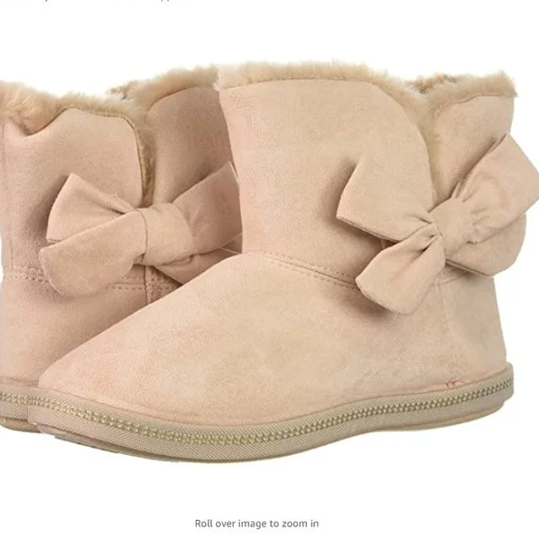 Skechers Women's Cozy Campfire-Microfiber Slipper Boot with Bow $11.28