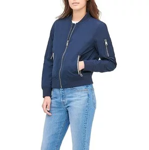 Levi's Women's Poly Bomber Jacket with Contrast Zipper Pockets $34.10