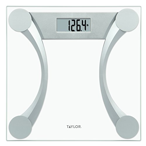 Taylor 400 Lb. Capacity Clear Glass Digital Bathroom Scale with Metallic Accents, Only $16.11