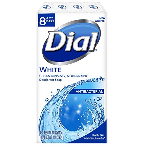 Dial Antibacterial Deodorant Soap, White, 4 Ounce (Pack of 8) Bars, Only $3.32