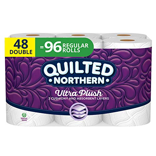 Quilted Northern Ultra Plush Toilet Paper, 48 Double Rolls, 48 = 96 Regular Rolls, 4 Pack of 12 Rolls, 3 Ply Bath Tissue, Only $32.45