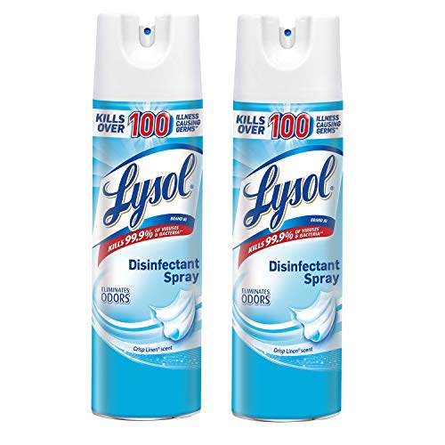 Lysol Disinfectant Spray, Sanitizing and Antibacterial Spray, For Disinfecting and Deodorizing, Crisp Linen, 2 Count, 19 fl oz each, Only $7.79