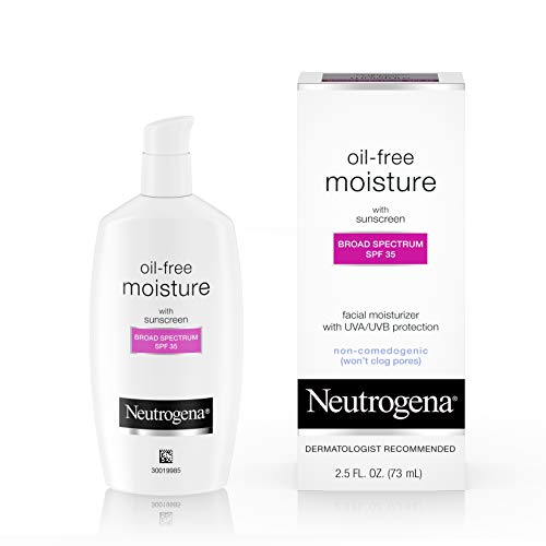Neutrogena Oil-Free Daily Long Lasting Facial Moisturizer & Neck Cream with SPF 35 Sunscreen & Glycerin, Non-Greasy, Oil-Free & Non-Comedogenic Face Moisturizer, 2.5 fl. oz, Only $5.19