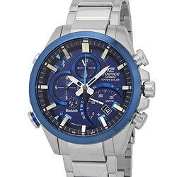 Casio Men's Edifice Solar Connected Quartz Watch with Stainless-Steel Strap, Silver, 14 (Model: EQB-501DB-2ACF) $159.99